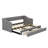 Twin XL To King Size Upholstered Daybed With Drawers-1077615608