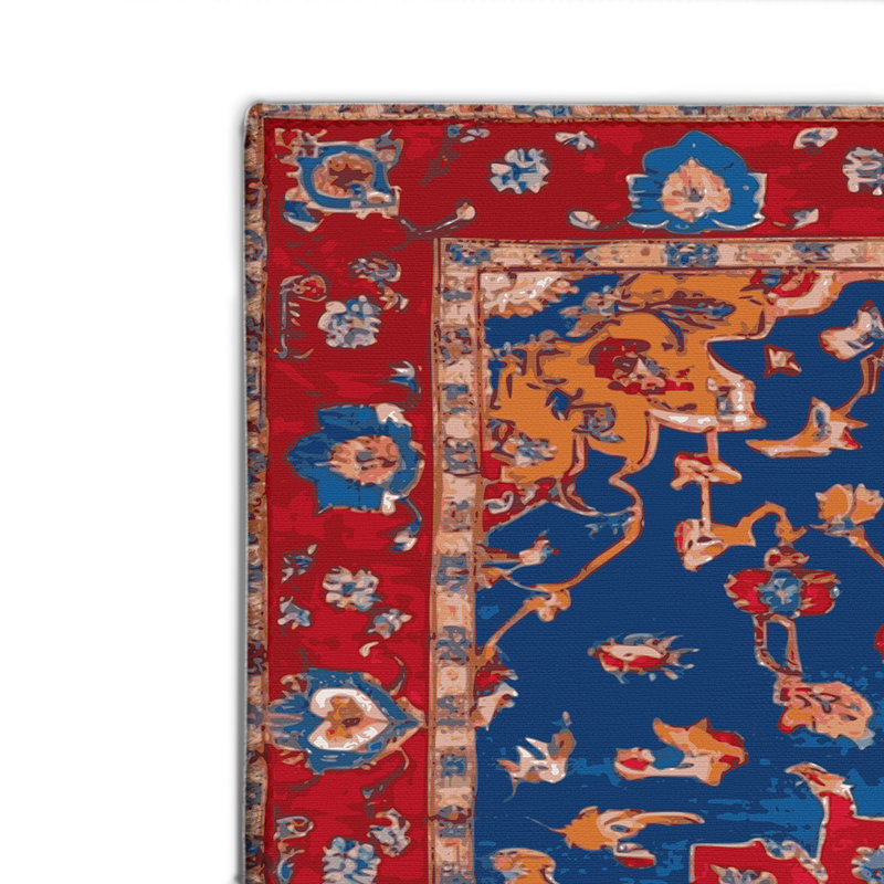 Tapis bleu intérieur et extérieur Tabriz, Rectangulaire 2 pi x 3 pi