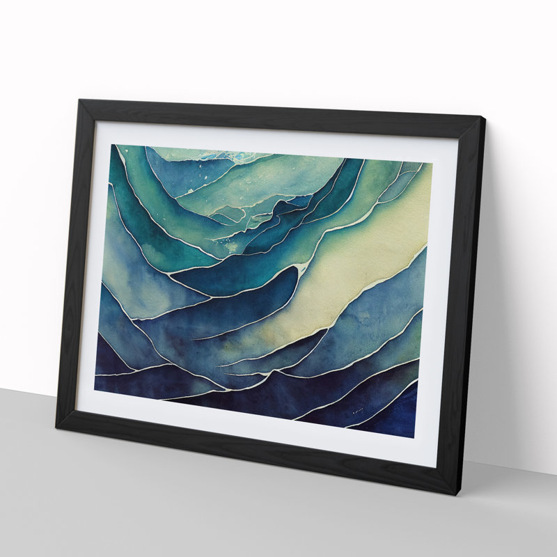 Abstract Ocean Vol.1 - Framed Print, Black, 34cm H x 46cm W x 2cm D