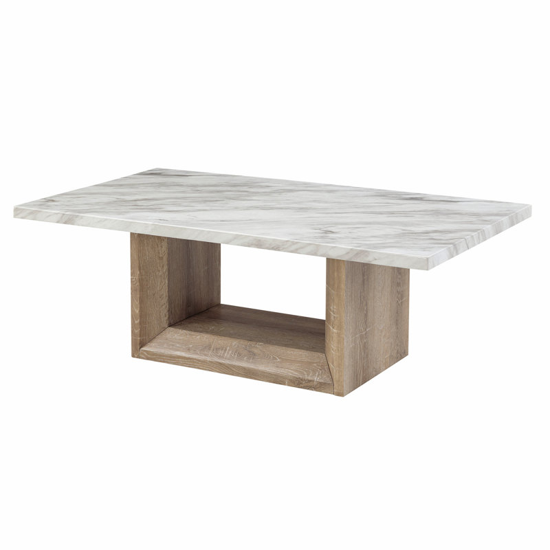 Exquisite Marble Coffee Table with Intricate Carvings and Smooth Surface, Perfect for Enhancing the Elegance of Your Living Room.