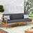 Wood 3 With Spill- Inner Fabrics And Slat Ornament - Dark Grey 3 Seater Made From Waterproof Cushioning Finish