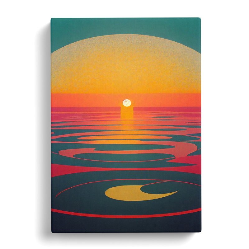 Peaceful Sunset Abstract - Wrapped Canvas, 76cm H x 50cm W x 3cm D