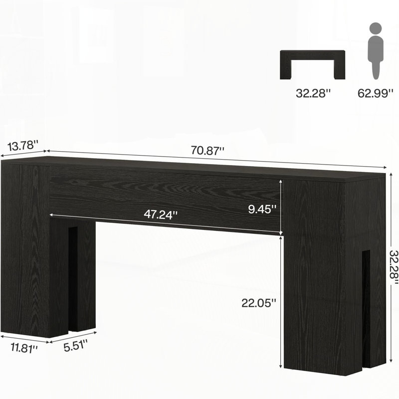 Console moderne pour le salon, Noir