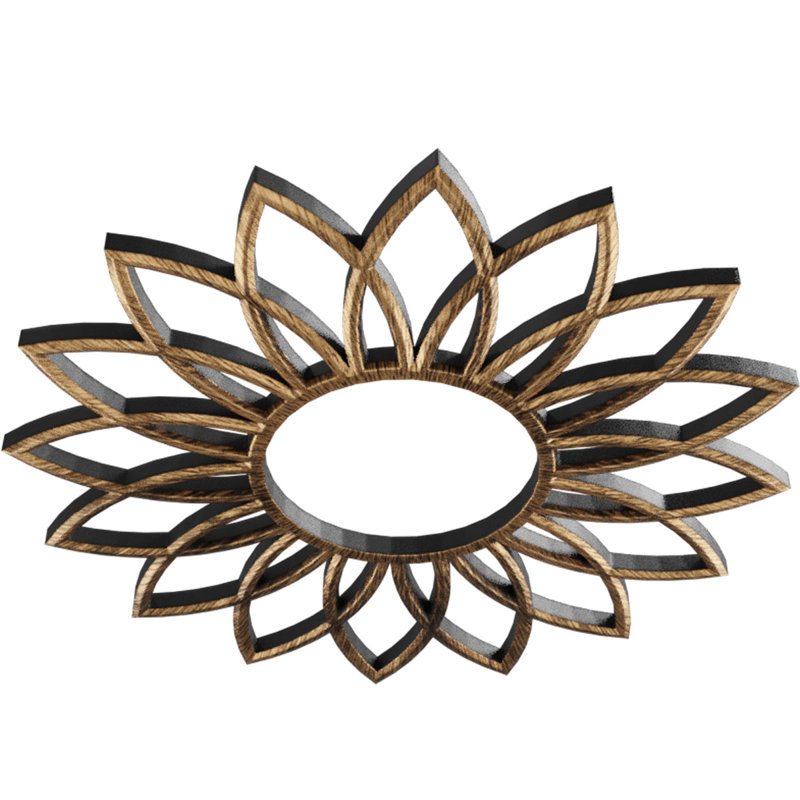 Médaillon de plafond 24 po x 24 po x 8 3/8 po x P 3/4 po Daisy, H 24 po x l 24 po x P 0,75 po, Bronze vieilli