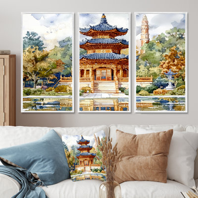 Japan's Majestic Historic Temples II - Asian Wall Art Set
