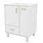Armoire de salle de bain compacte avec lavabo 24 po avec étagère de porte et panier coulissant à 2 niveaux-1732545323