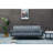 Dark Gray Velvet Bed For 3 Seats - Golden Metal Legs, Captivating Cover Seat With Legs Graceful Fabric Living Areas