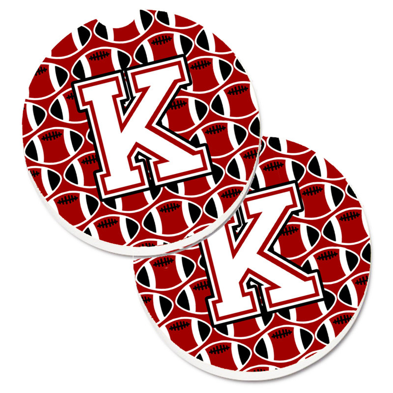 Sous-verre de football, K, Cardinal / blanc