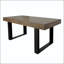 Table de salle à manger extensible en bois vieilli avec base noire-936437153-936437166