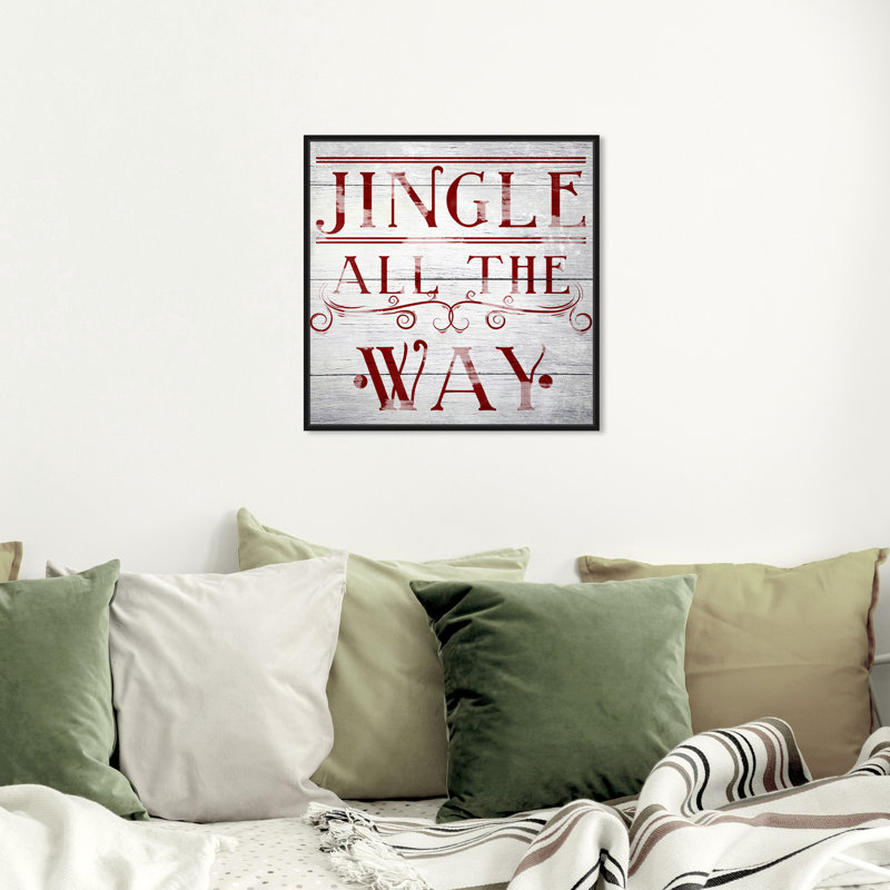 «Jingle All the Way», reproduction d'impression sur toile, Cadre noir, H 24 po x l 24 po