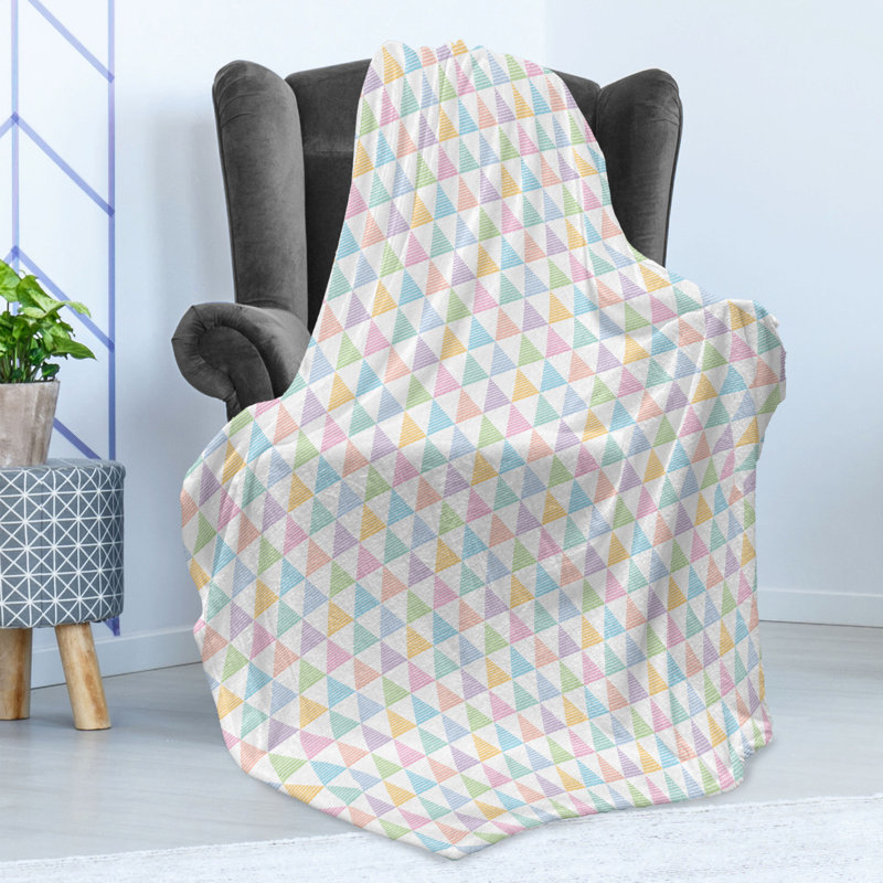 Hand Woven Throw Blanket, 50" W x 60" L