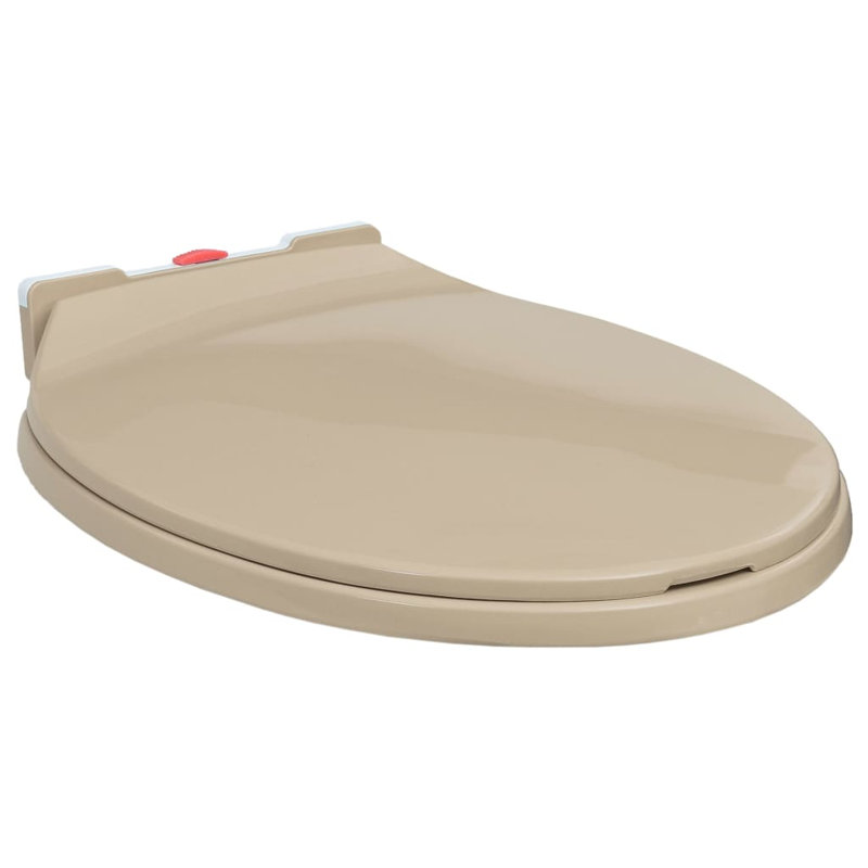 Crete Soft-Close Elongated Standard Toilet Seat, Beige