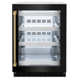 ZLINE Autograph 24 in. Touchstone Beverage Fridge with Stainless Steel Door and Nickel Helix Handle