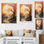 «Tree Orange Moon Silhouette», reproduction sur toile florale-1158525439-1158525438