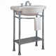 American Standard Retrospect White Ceramic U-Shaped Console Bathroom Sink with Overflow