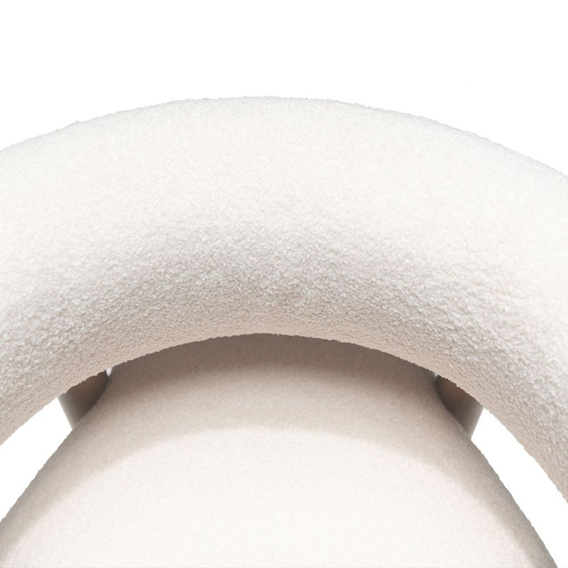 Bruno Upholstered Dining Chair, Sherpa Oat