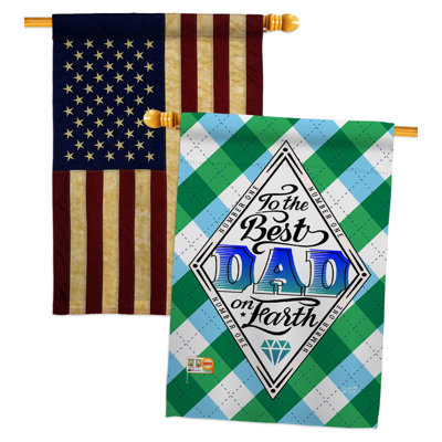 Drapeau de maison en polyester 2 côtés 40 x 28 po