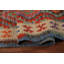 Tapis oriental en laine orange Kilim 9 x 11