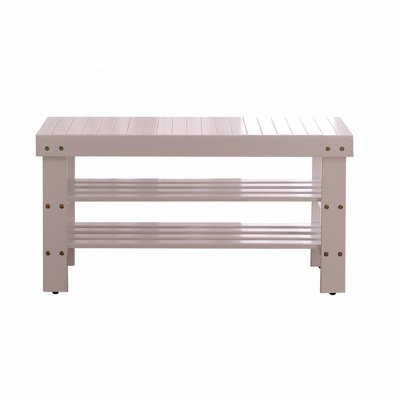 Banc à chaussures en bois massif de qualité