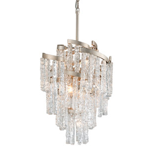 Lustre à niveaux unique et remarquable à 7 lumières Mont Blanc