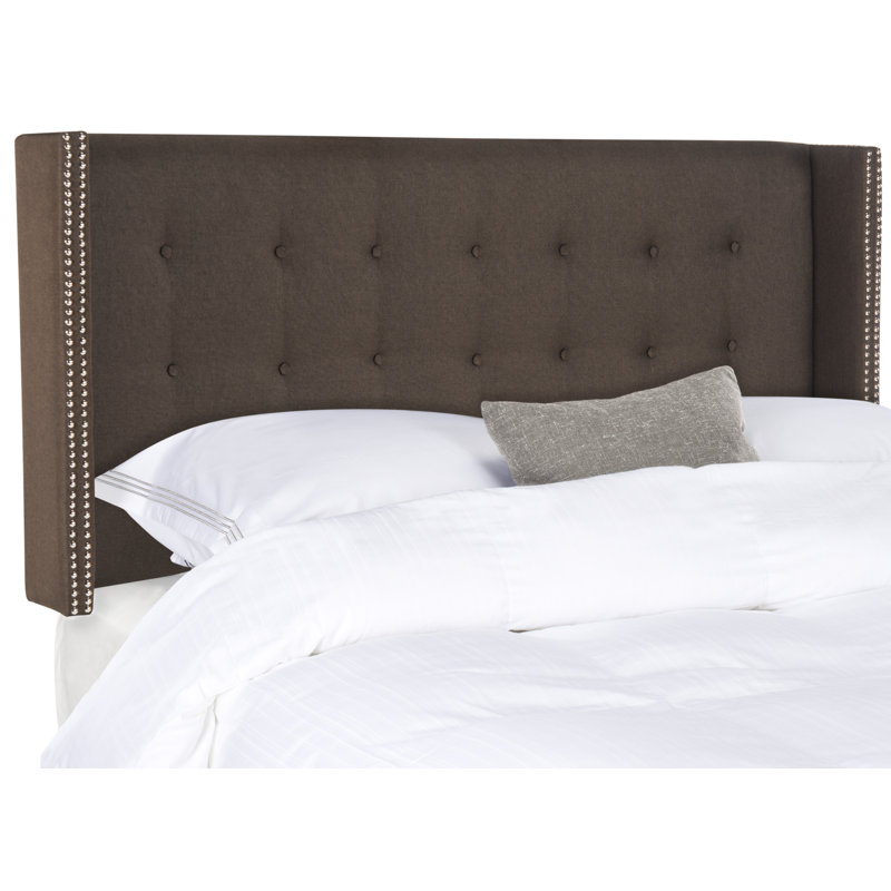 Burch Upholstered Headboard, Full, Linen Chocolate