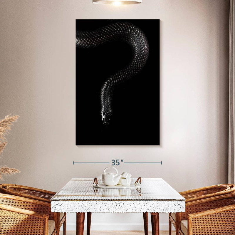 Brampt Mexican Black Snake, 51" H x 34" W