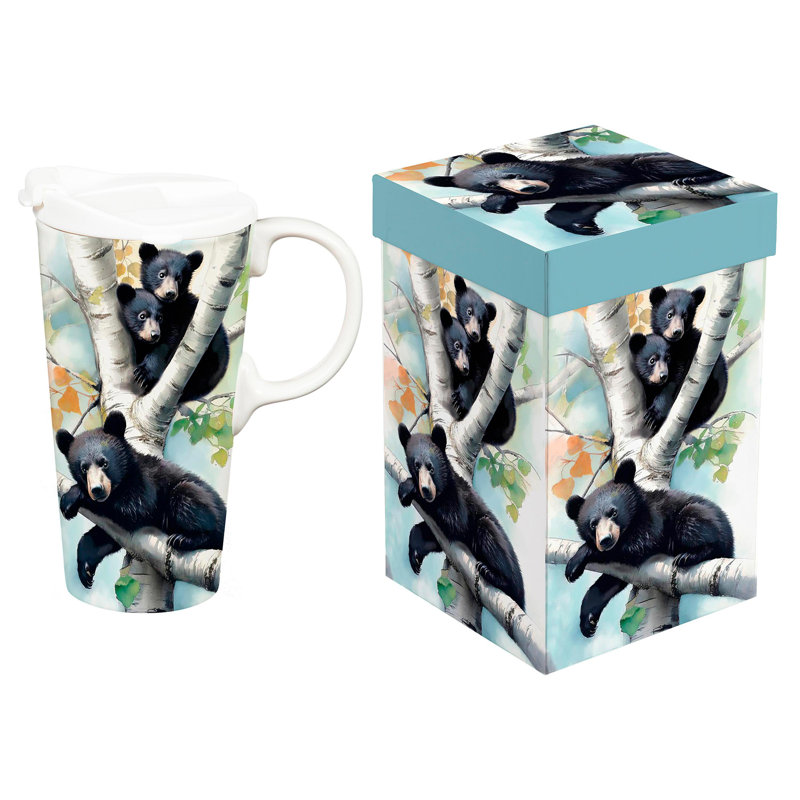 Tasse à café en céramique avec boîte-cadeau Winter Bears