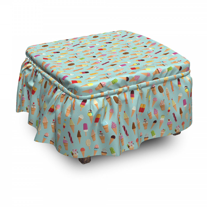 Box Cushion Ottoman Slipcover
