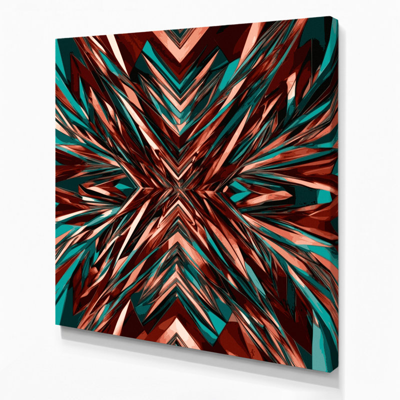 Art mural sur toile noire Op Art 78, H 16 po x l 16 po