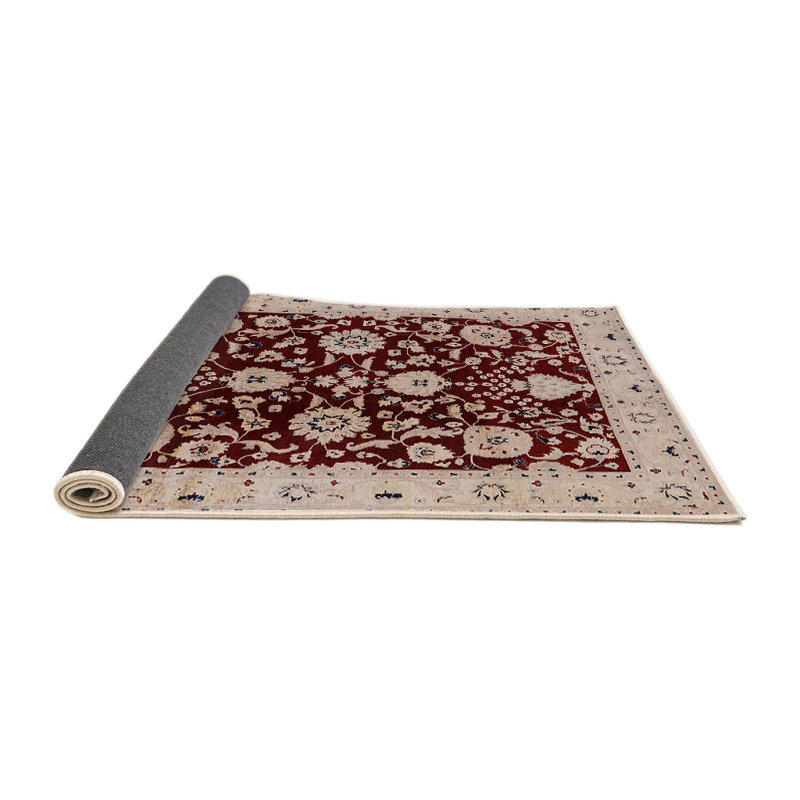 Tapis beige / rouge Swave, Rond 6 pi