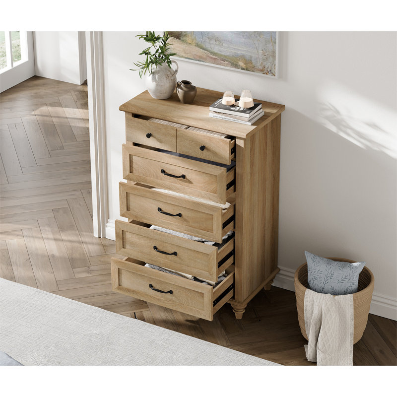 Scarlett 26.8'' W 5 - Drawer Dresser, Light Oak