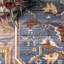 Tapis oriental traditionnel rouille, brique et bleu marine à motif de médaillon Windmere-1484737616