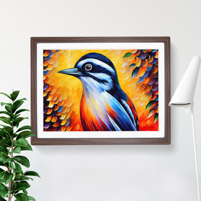 Woodpecker Bird Vol.2 Abstract - Single Picture Frame Painting