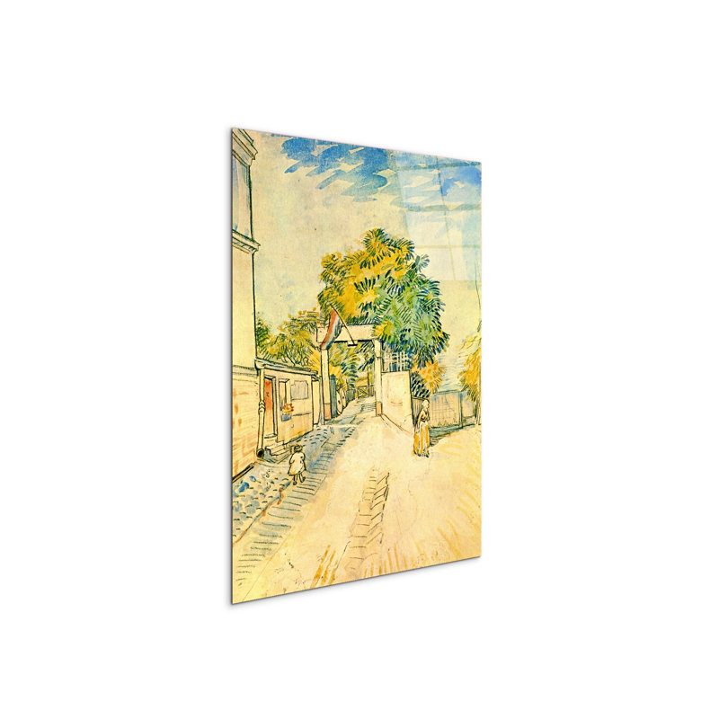 Entrance to the Moulin de la Galette By Van Gogh Vincent 80cm H X 60cm W CrystalArt Material Acrylic Glass Effect, Frameless Panel Lightweight Ready to Hang
