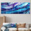 «Inner Nebula Deep Blue - Waves», art mural sur toile, 5 pièces