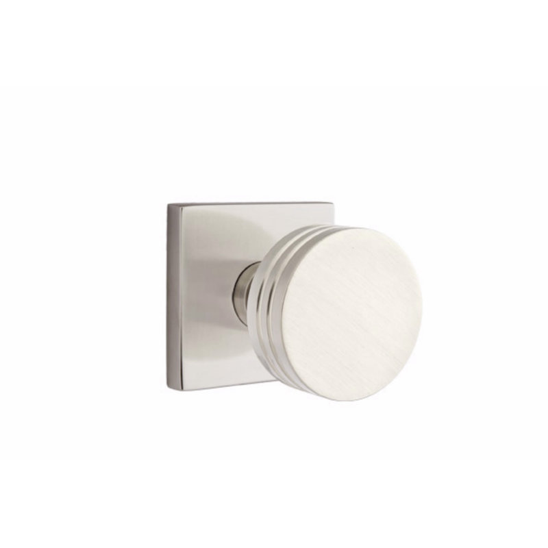 Ensemble de boutons d'intimité Emtek avec rosette carrée et bouton Bern (CF)