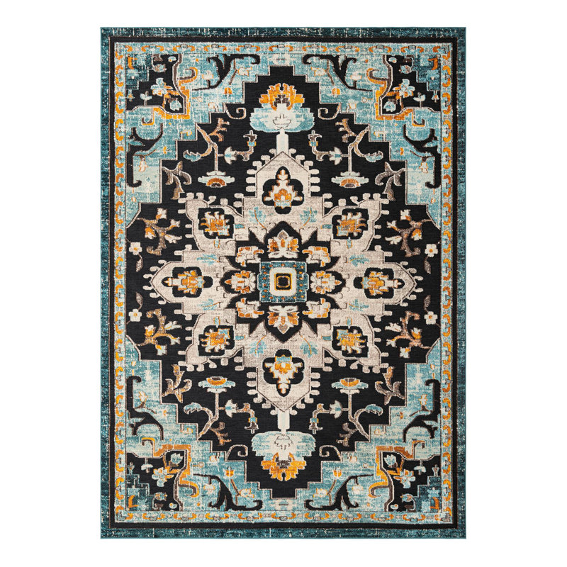 Wrought Studio Sidi Marelda Indoor/Outdoor Area Rug, Rectangle 9 pi x 12 pi