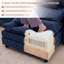 Canapé d'angle modulaire en forme de L de 118,5 po avec pouf, canapé rembourré 4 pièces avec sièges profonds et coussins de dossier amovibles-1079839392