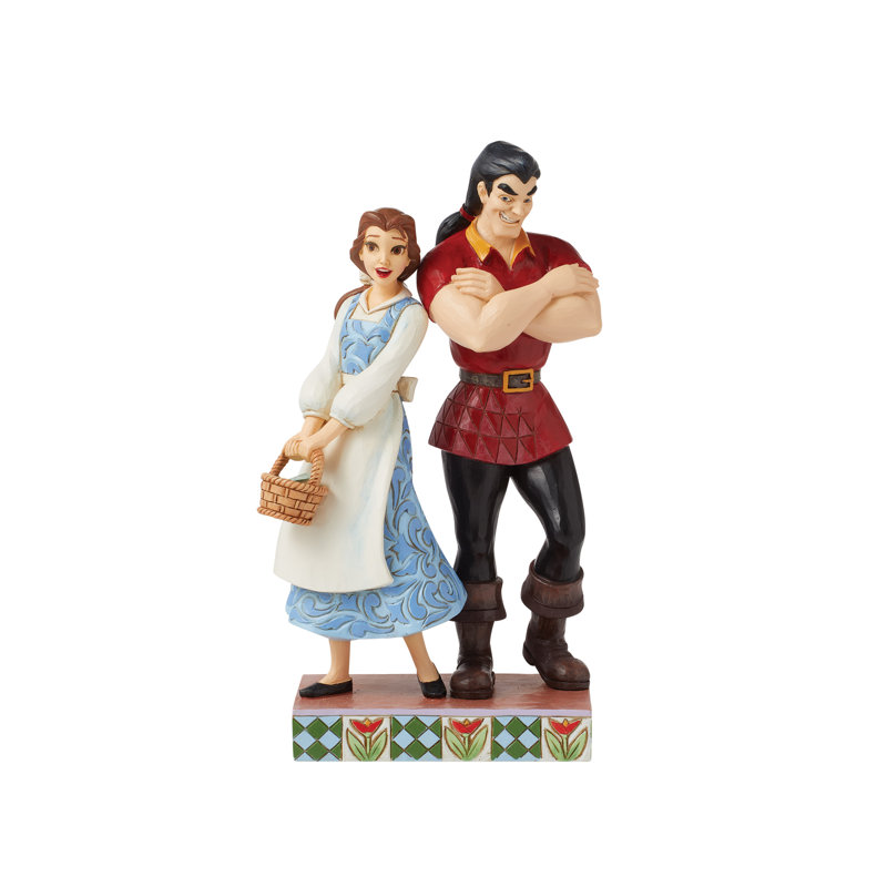Jim Shore Disney Traditions Gaston vs Belle Good vs Evil Figurine 8.7in H