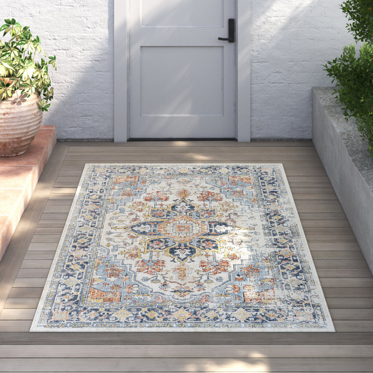 Dean 4' x 6' Indoor/Outdoor Beige Carpet Door Mat/Rug