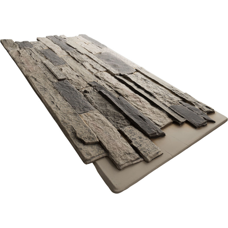 Panneau de faux rebord EverStone Acadia, l 49 po x H 25 1/2 po x P 1 1/4 po, couleur urbaine, Urbain