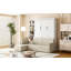 Grand lit escamotable mural avec canapé et tablettes-1826386825