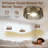  20-Inch Low-Ceiling Cage Ceiling Fan with LED Light, Natural Rattan Black Walnut-670189402