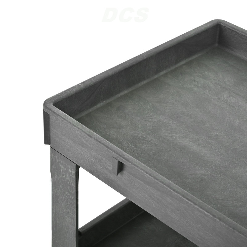 Chariot utilitaire roulant à 3 couches avec roues, supporte 600 lb, capacité robuste pour les espaces de rangement de garage et la cuisine, pour une utilisation intérieure et extérieure, chariot à outils durable