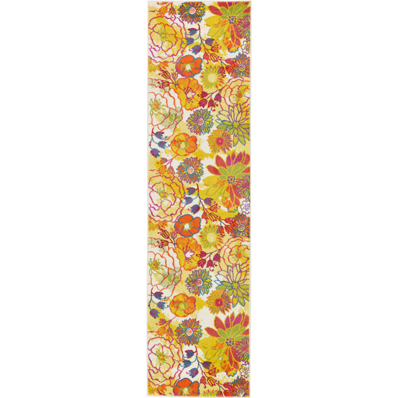 Tapis ivoire Lorene, Tapis de couloir 2 pi 7 po x 10 pi