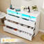 Dresser 6 Drawer With Power Outlet & LED Lights-519872414