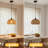 Rattan Pendant Light, Boho Farmhouse Chandelier For Kitchen Island, Dining Room, Bedroom