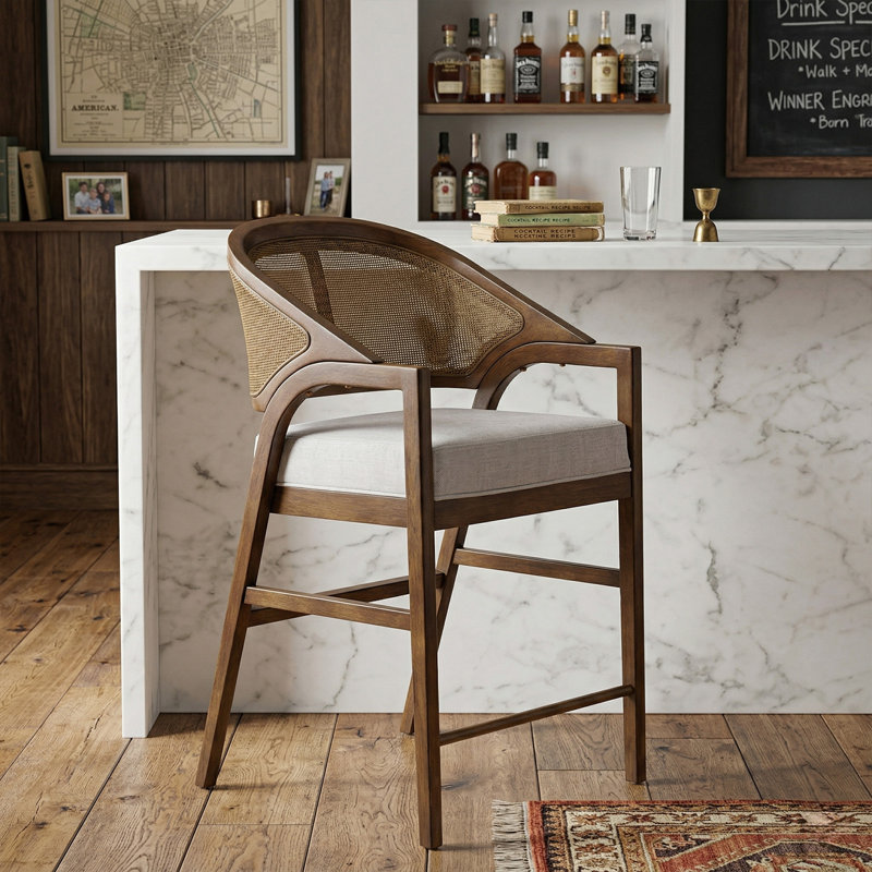 Tabourets de bar LC, Brun