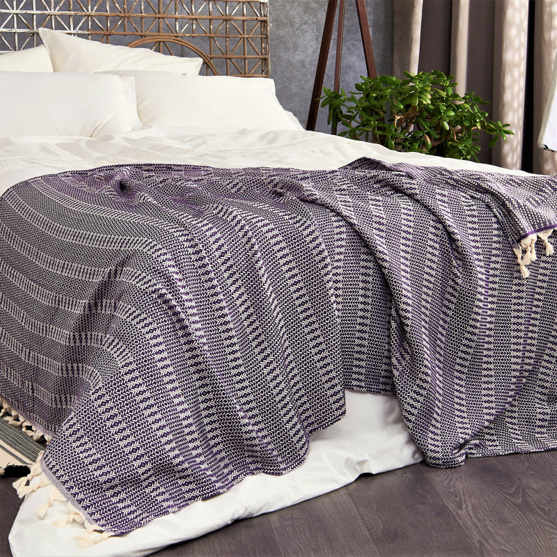 Senecal Throw Blanket, Royal Purple