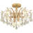 6-Light Unique Crystal Flush Mount